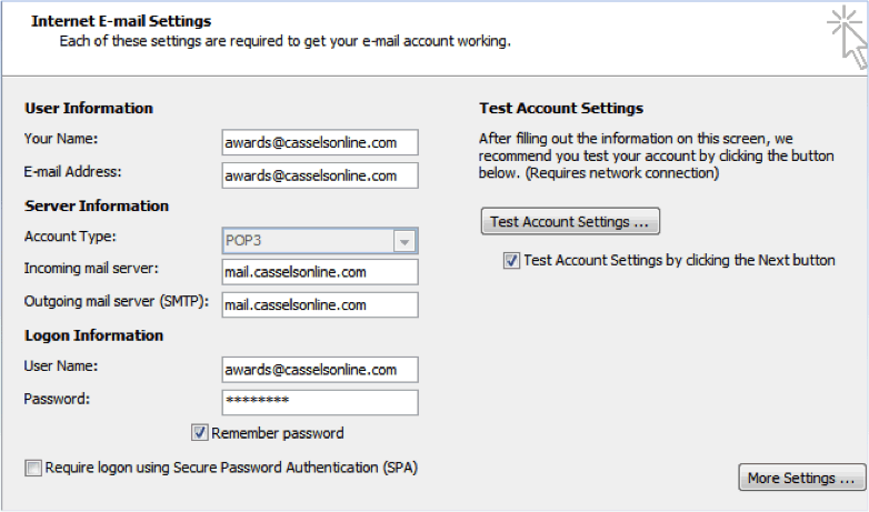 comcast-email-outlook-settings-screenshot
